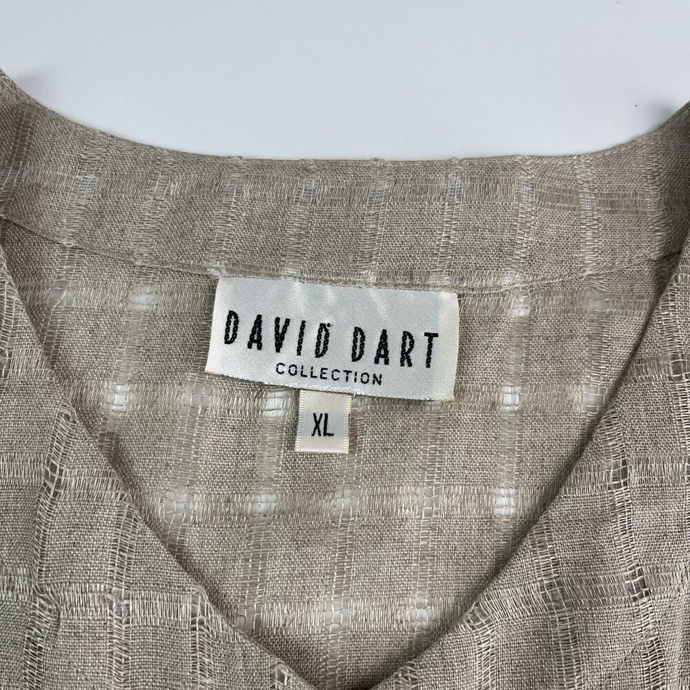 NWT David Dart Linen Top size XL Beige - Picture 5 of 12